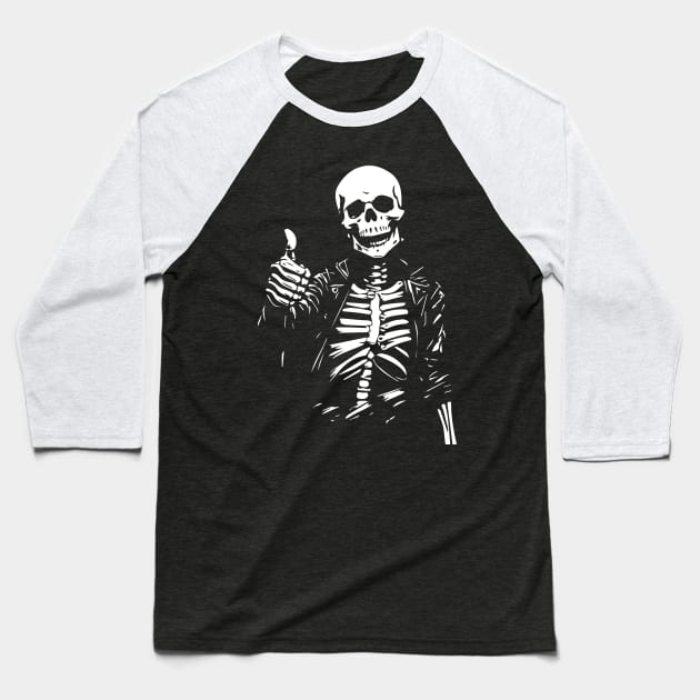 positive skeleton Baseball T-Shirt by lkn